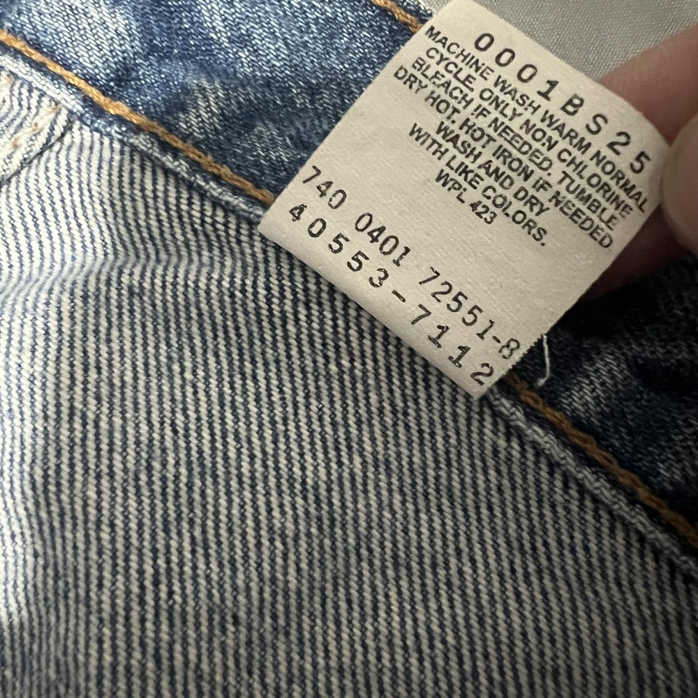 Levis 550 Jeans Mens 38x30 Blue Light Wash Relaxed Tapered Leg Denim Casual - Picture 8 of 8